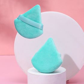 Puff Suede Dry Powder Puff Fan Loose Powder Puff Makeup Sponge (Option: Opp8-Green)