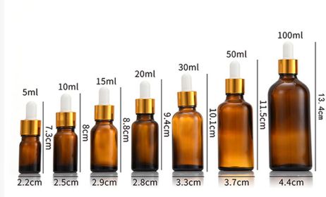 Glass Fine Oil Bottle Avoid Light Glue Head Dropper Bottle Essence Stock Bottling Cosmetics (Option: Brown-100ml)