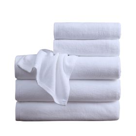 Cotton White Bath Towel Special Soft Bed Towel Cotton Thickened Absorbent (Option: 800g 21shares 180x90)