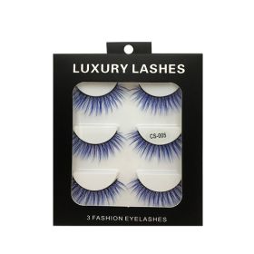 High-grade Color False Eyelashes Three-dimensional Thick Thickened Eyelash Cross Natural (Option: CS005)