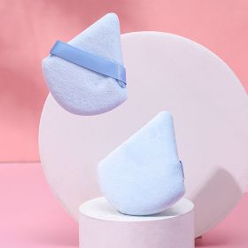 Puff Suede Dry Powder Puff Fan Loose Powder Puff Makeup Sponge (Option: Opp12-Blue)