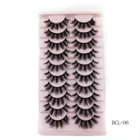 Thick Curl Cross Three - Dimensional Ten Pairs Of False Eyelashes (Option: DCL06)