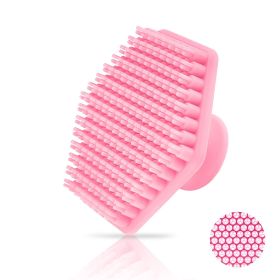 Cross-border Silicone Scrubber New Upgrade Gentle Silicone Face Brush Exfoliating Silicone Beard Facial Brush (Color: PINK)