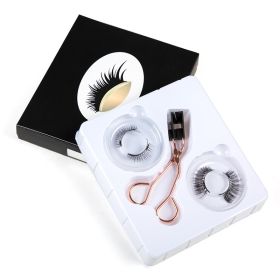 3 Pairs Of Magnet Eyelash Set Magnetic False Eyelashes Glue-free Magnetic Eyelash Curler (Option: Magnet Eyelash Color Box)