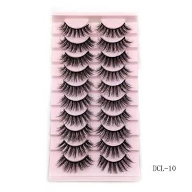 Thick Curl Cross Three - Dimensional Ten Pairs Of False Eyelashes (Option: DCL10)