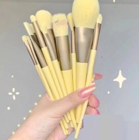 13Pcs Makeup Brush Set Make Up Concealer Brush Blush Powder Brush Eye Shadow Highlighter Foundation Brush Cosmetic Beauty Tools (Option: 13Yellow Opp Bags)