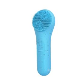 Women's Electric Silicone Cleansing Instrument (Option: Lake Blue-USB)